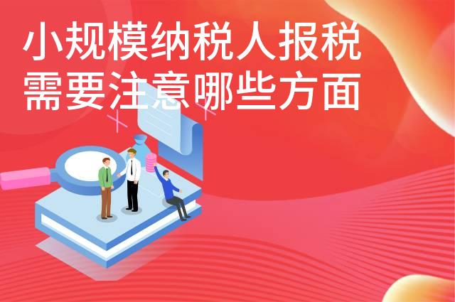 小规模纳税人报税需要注意哪些方面问题