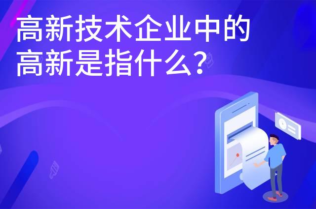 高新技术企业中的高新是指什么？