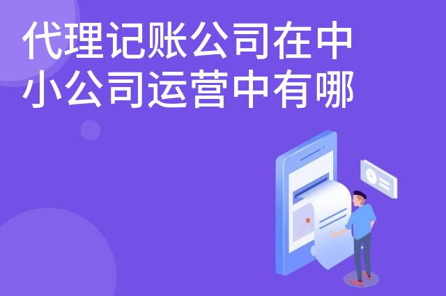 代理记账公司在中小公司运营中有哪些主要优势