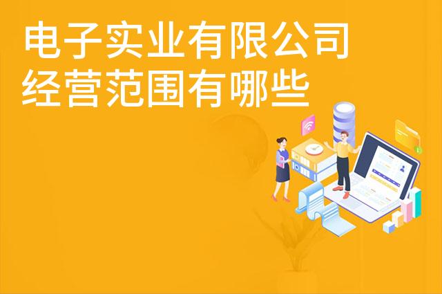 电子实业有限公司经营范围有哪些