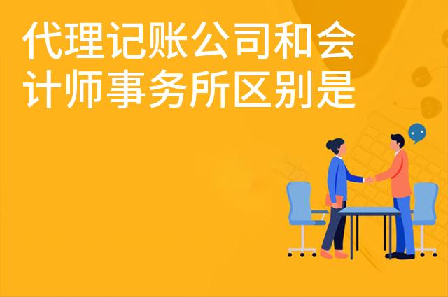 代理记账公司和会计师事务所区别是什么