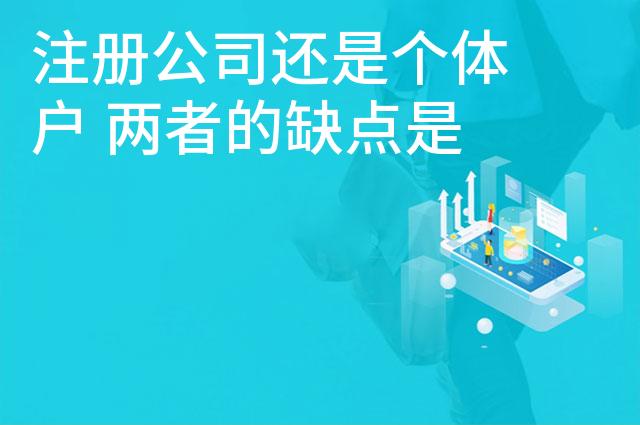 注册公司还是个体户 两者的缺点是什么