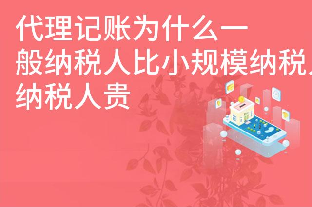 代理记账为什么一般纳税人比小规模纳税人贵
