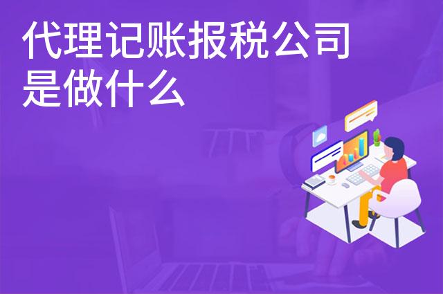 代理记账报税公司是做什么