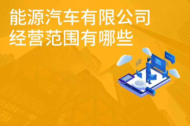 能源汽车有限公司经营范围有哪些