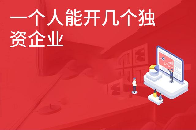 一个人能开几个独资企业 