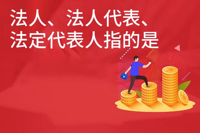 法人、法人代表、法定代表人指的是什么
